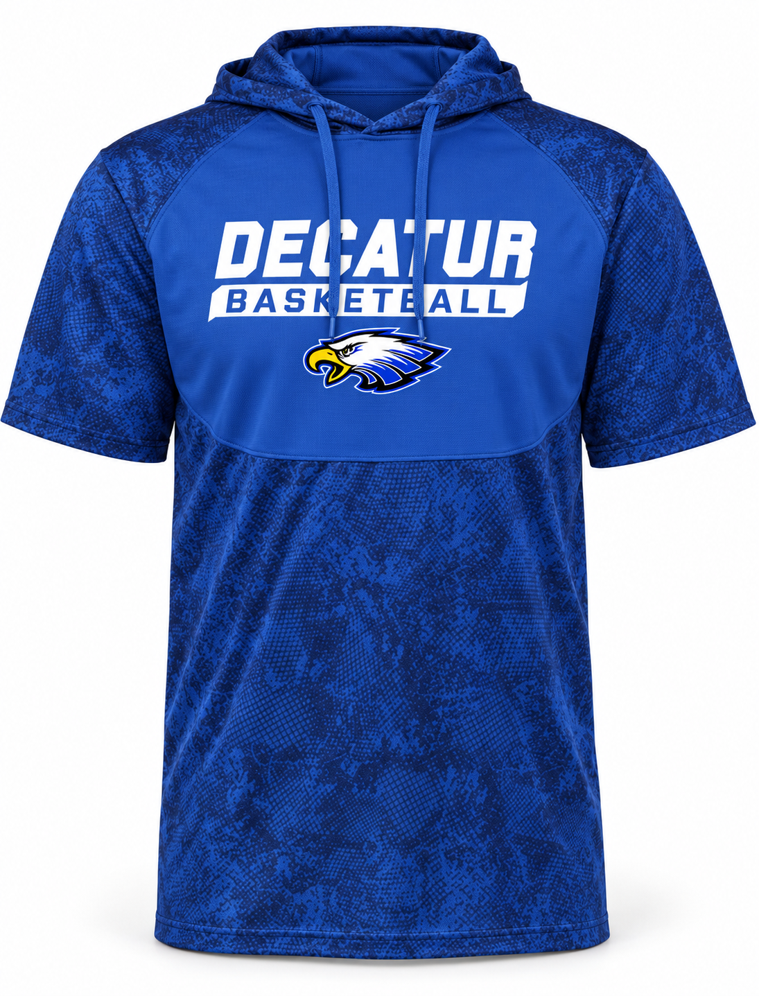 Decatur Eagles Basketball Short Sleeve Performance Hoodie – view 3