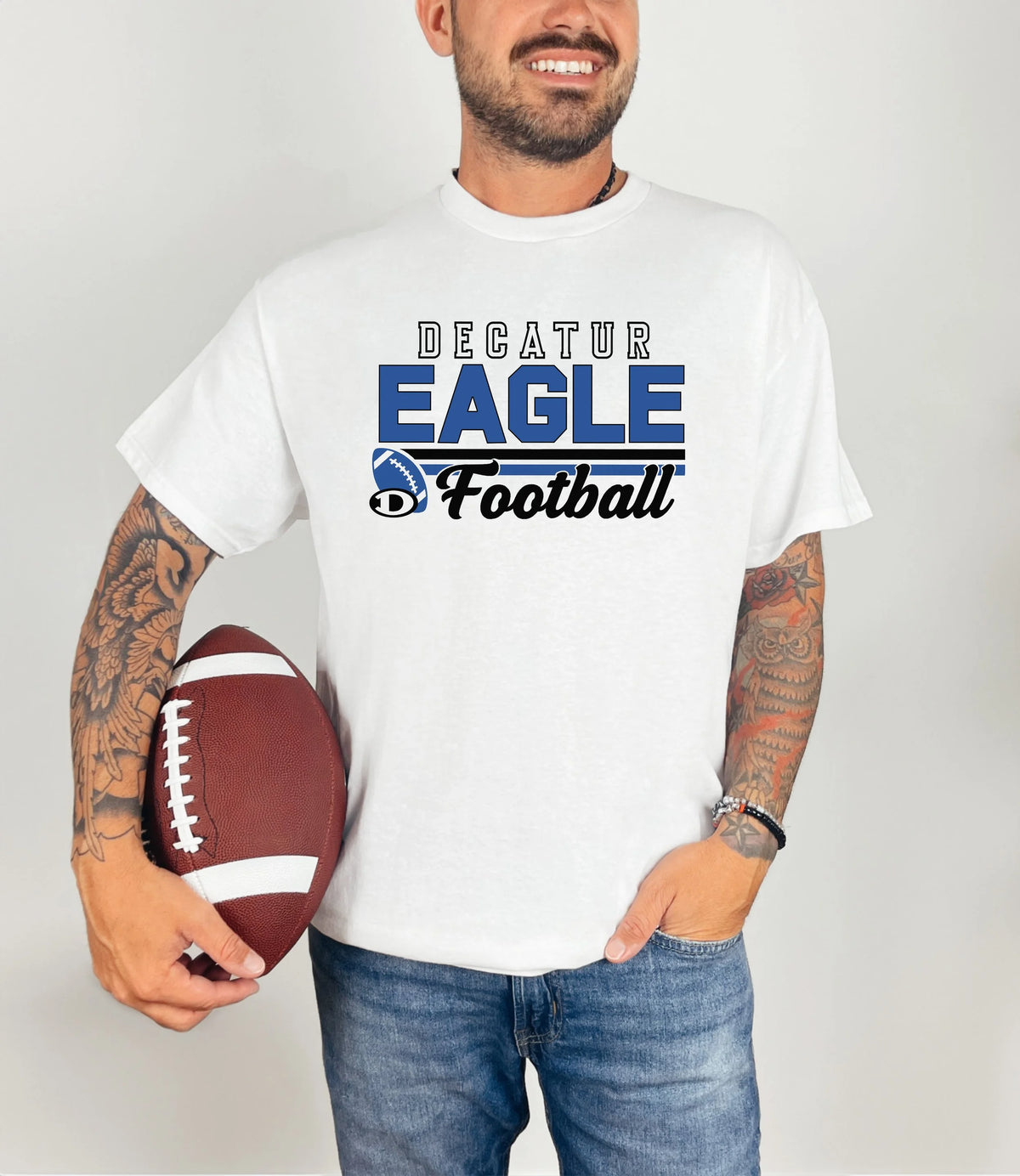 Decatur Eagle Football T-Shirt-Gildan
