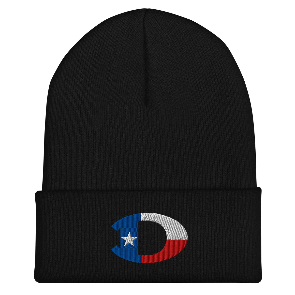 Embroidered Texas "D"Beanie
