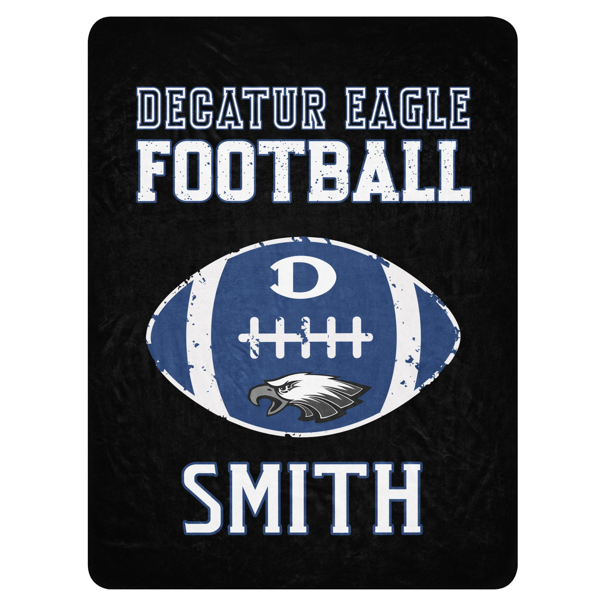 Personalized Decatur Eagles Football Sherpa Blanket