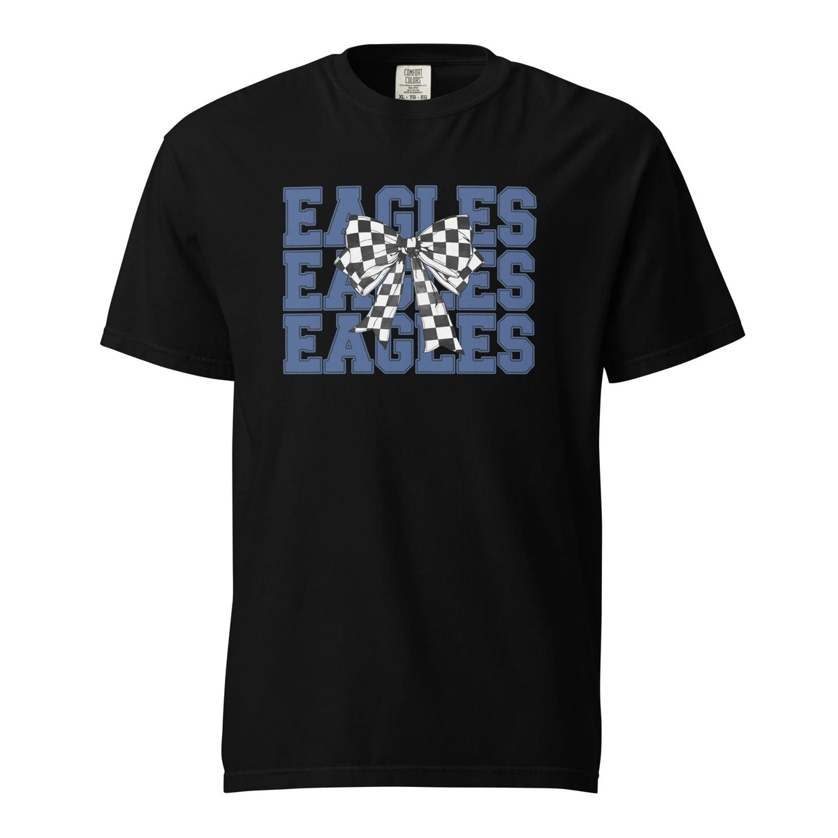Eagle Checkered Coquette Bow- Comfort Colors