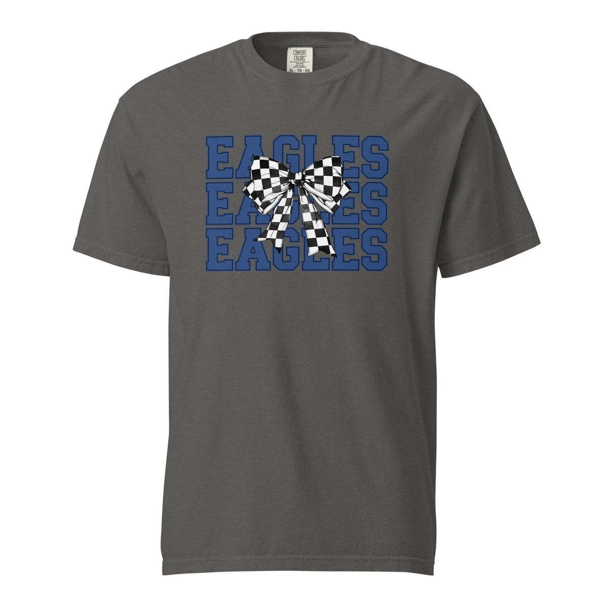 Eagle Checkered Coquette Bow- Comfort Colors
